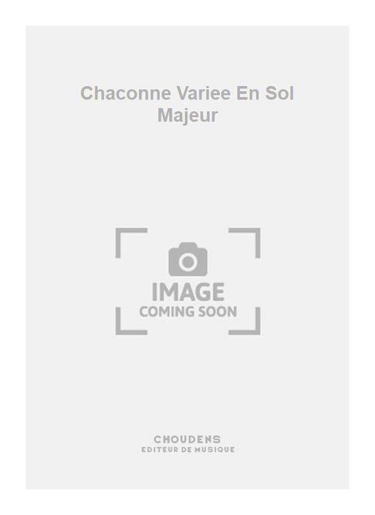 Chaconne Variee En Sol Majeur